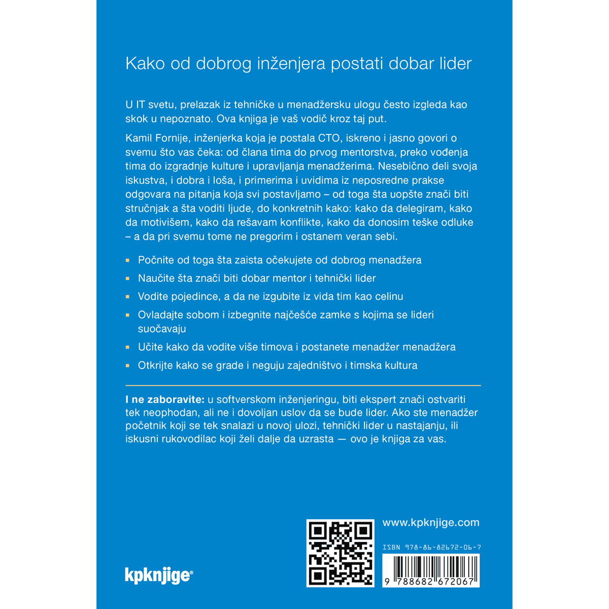 Put menadžera zadnja korica